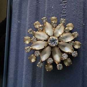 Elegant Gold and Silver Brooch